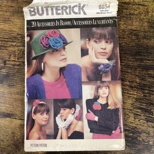 Butterick Womens 30 Accessories Vintage Uncut Pattern One Size #6654